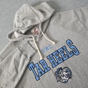 League 91 UNC Tar Heels Hoodie XL Gray Embroidered Rameses Mascot NCAA Pullover
